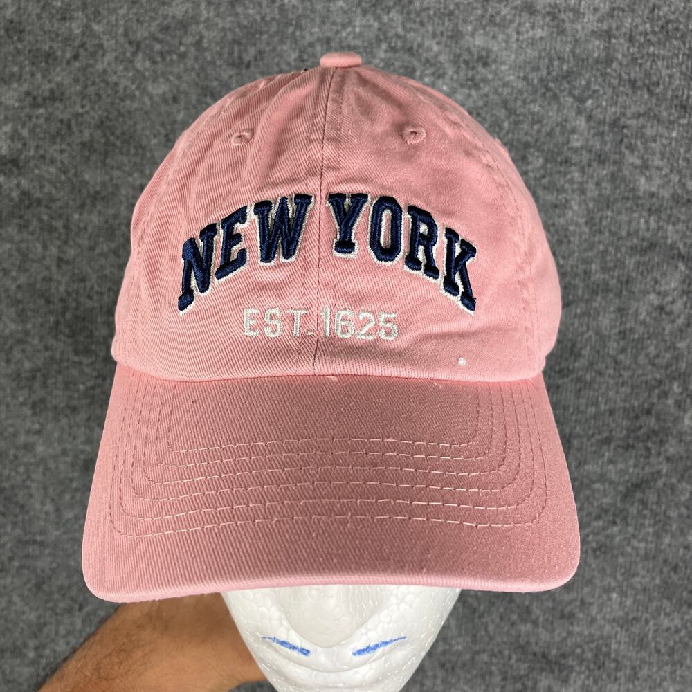 Elidan Hat‎ Pink New York EST 1625 Embroidered Adjustable Dad Cap Casual Style